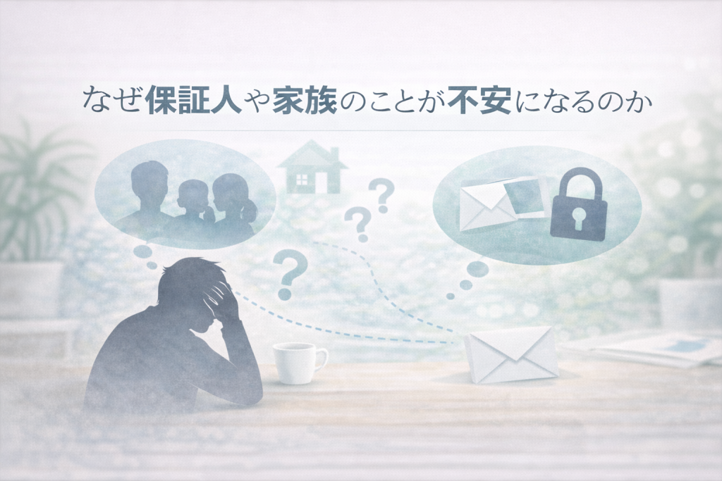 保証人や家族のことが不安になる理由