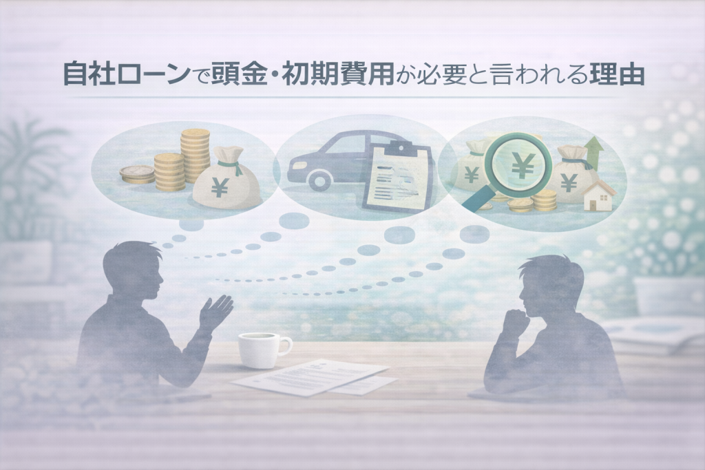 自社ローンで頭金・初期費用が必要と言われる理由