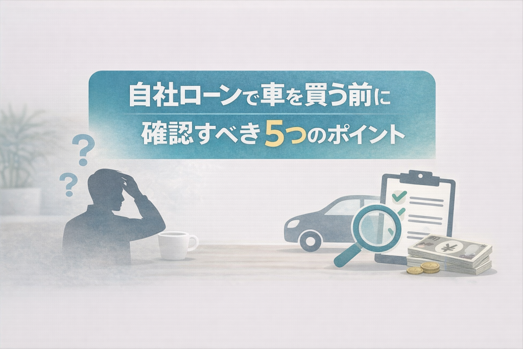 自社ローンで車を買う前に確認すべき5つのポイント