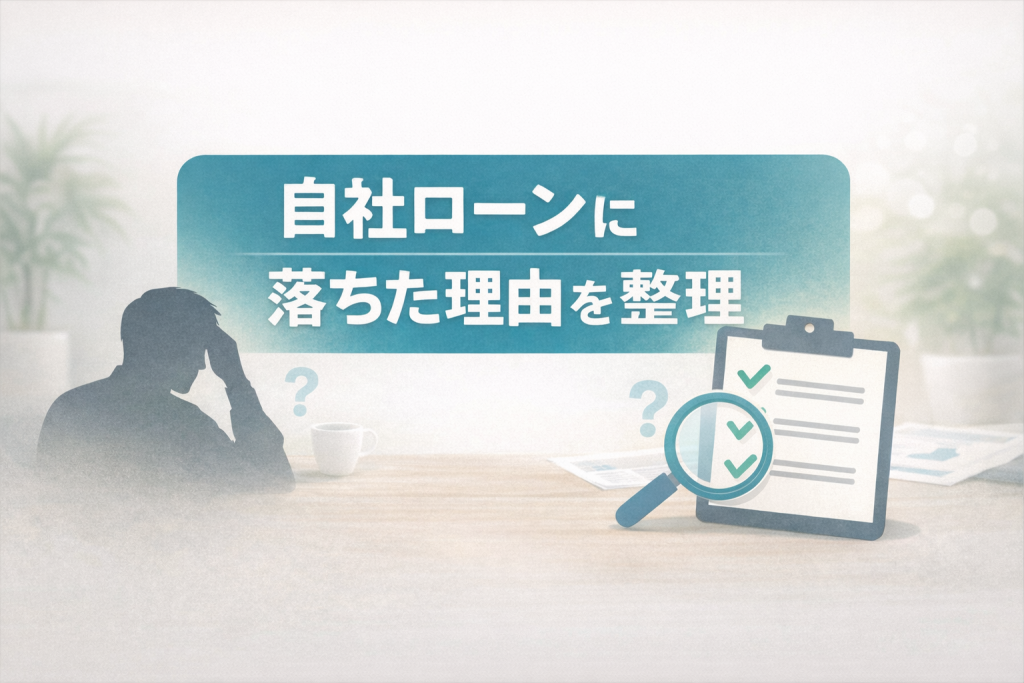 自社ローンに落ちた理由を整理