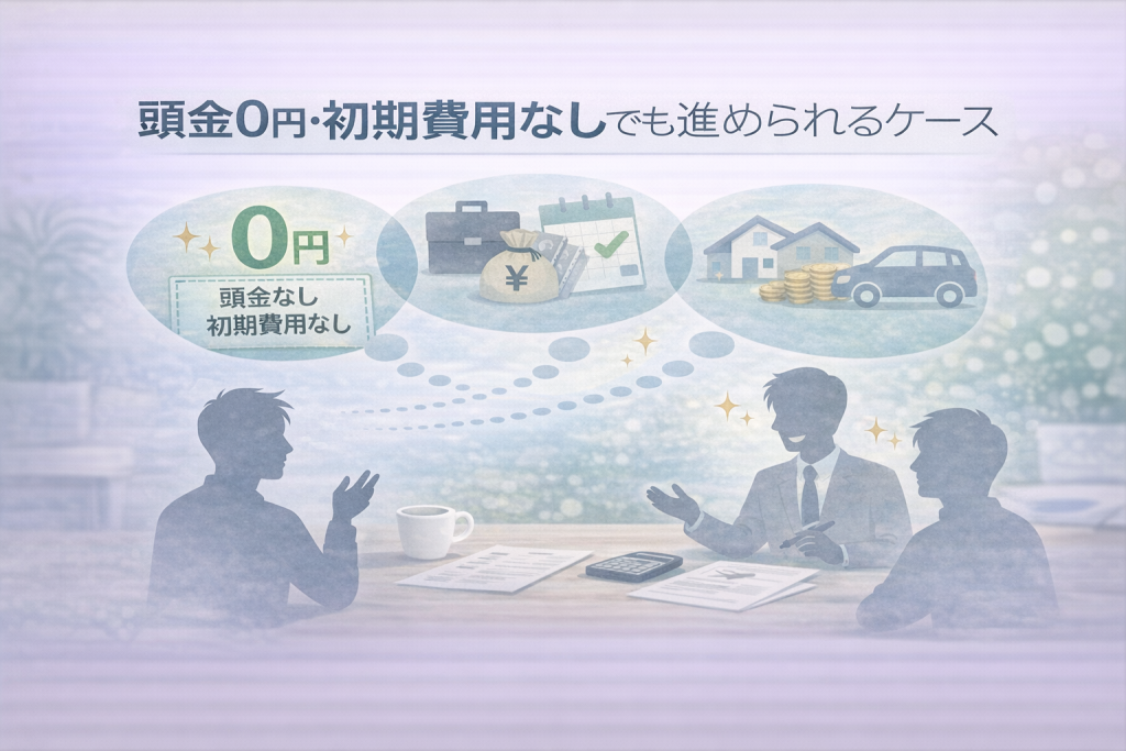 頭金0円・初期費用なしでも進められるケース