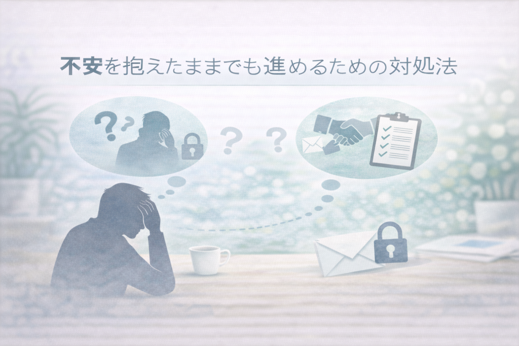 不安を抱えたままでも進めるための対処法