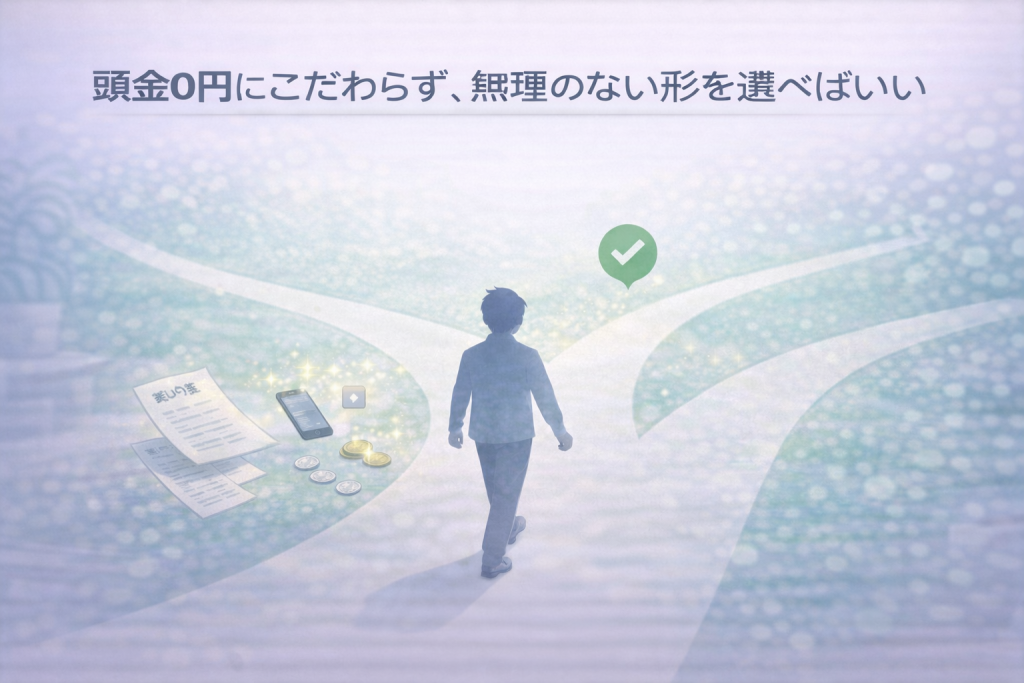 頭金0円にこだわらず、無理のない形を選べばいい