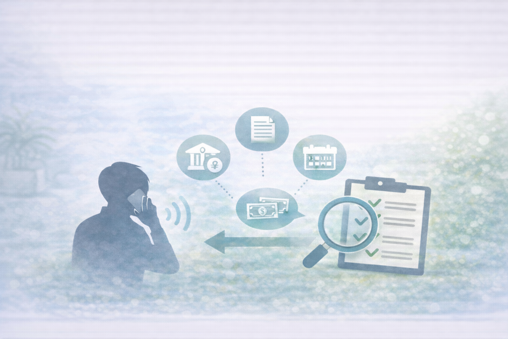 電話で聞かれることは？