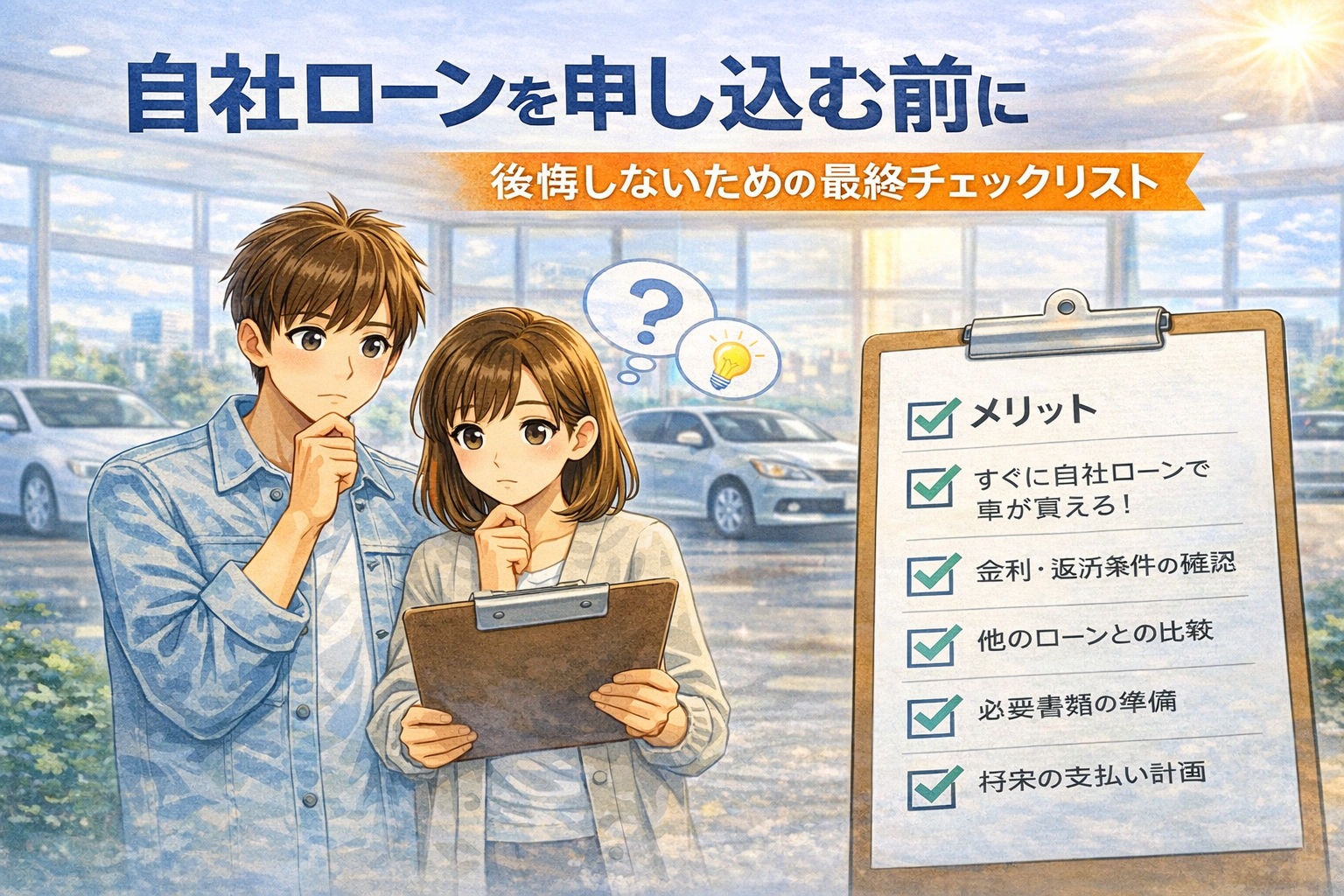 自社ローンを申し込む前に｜後悔しないための最終チェックリスト